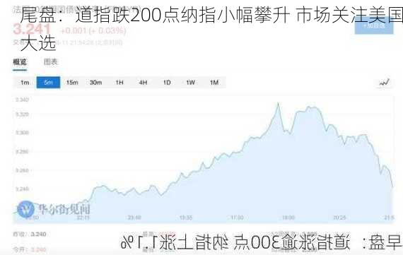 尾盘：道指跌200点纳指小幅攀升 市场关注美国大选