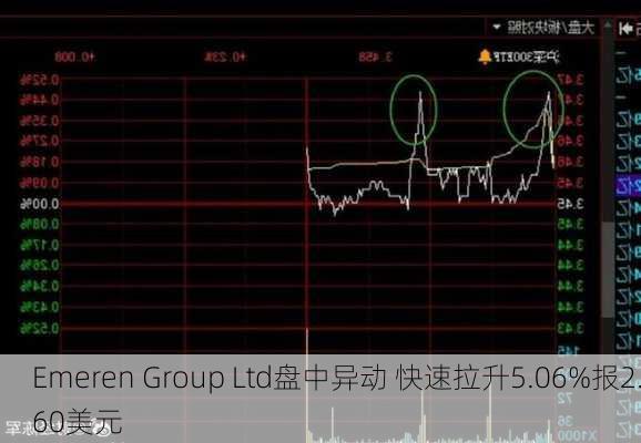 Emeren Group Ltd盘中异动 快速拉升5.06%报2.60美元