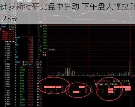 佛罗斯特研究盘中异动 下午盘大幅拉升5.23%