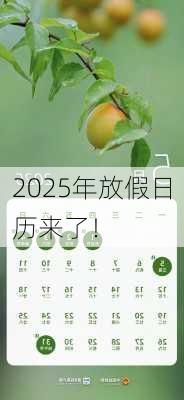 2025年放假日历来了！