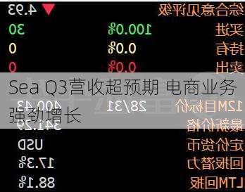 Sea Q3营收超预期 电商业务强劲增长