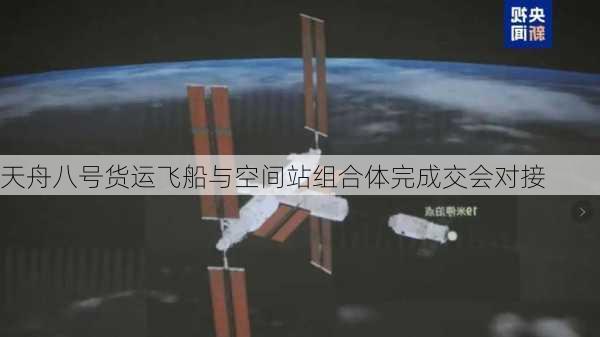 天舟八号货运飞船与空间站组合体完成交会对接