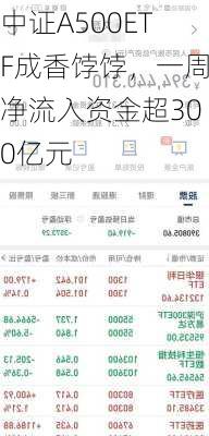 中证A500ETF成香饽饽，一周净流入资金超300亿元