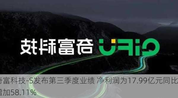 奇富科技-S发布第三季度业绩 净利润为17.99亿元同比增加58.11%