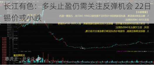 长江有色：多头止盈仍需关注反弹机会 22日锡价或小跌