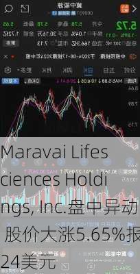 Maravai Lifesciences Holdings, Inc.盘中异动 股价大涨5.65%报5.24美元