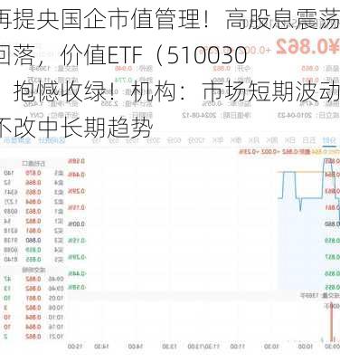 再提央国企市值管理！高股息震荡回落，价值ETF（510030）抱憾收绿！机构：市场短期波动不改中长期趋势