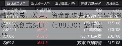 金融监管总局发声，资金跑步进场！半导体领衔上攻，双创龙头ETF（588330）盘中涨近2%