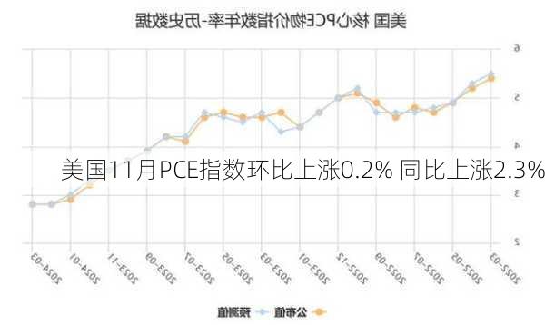 美国11月PCE指数环比上涨0.2% 同比上涨2.3%