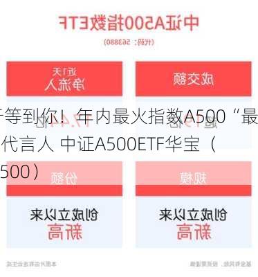 终于等到你！年内最火指数A500“最佳”代言人 中证A500ETF华宝（563500）