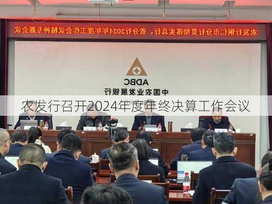 农发行召开2024年度年终决算工作会议