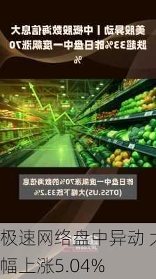 极速网络盘中异动 大幅上涨5.04%