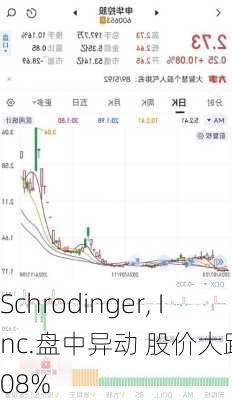 Schrodinger, Inc.盘中异动 股价大跌5.08%