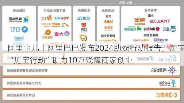 阿里事儿丨阿里巴巴发布2024助残行动报告，淘宝“见宝行动”助力10万残障商家创业