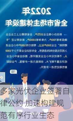 多家光伏企业签署自律公约 加速构建规范有序行业生态