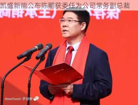 凯盛新能公布陈鹏获委任为公司常务副总裁