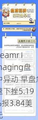 Beamr Imaging盘中异动 早盘急速下挫5.19%报3.84美元