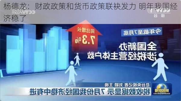 杨德龙：财政政策和货币政策联袂发力 明年我国经济稳了