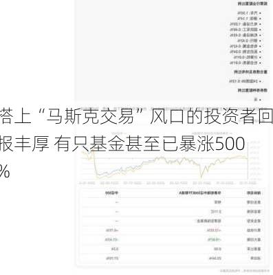 搭上“马斯克交易”风口的投资者回报丰厚 有只基金甚至已暴涨500%