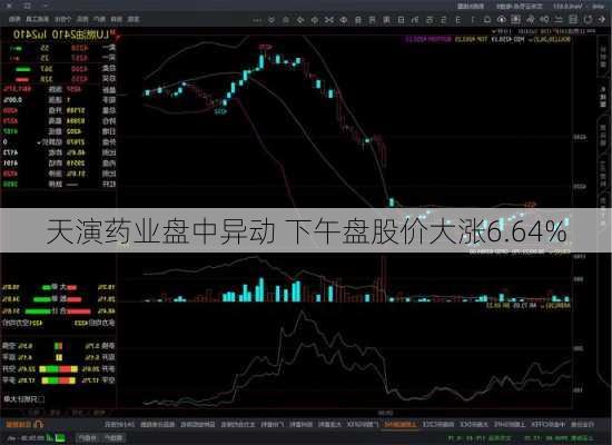 天演药业盘中异动 下午盘股价大涨6.64%